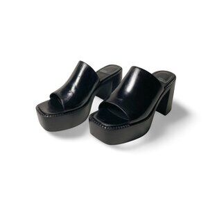 Jeffrey Campbell Concert Platform High Block Heel Slide Sandals